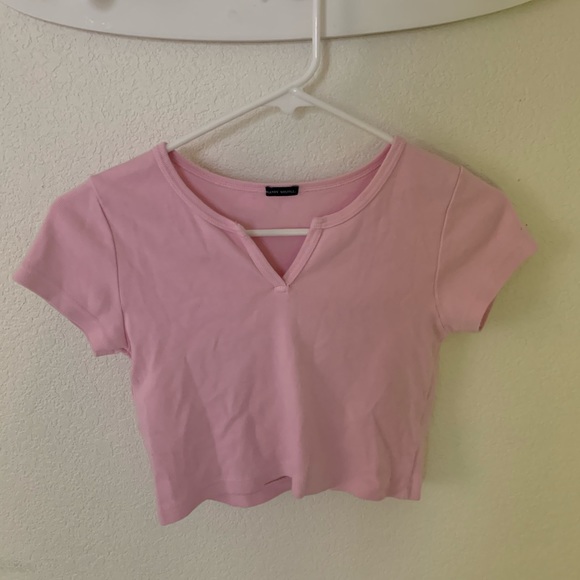 Brandy Melville Tops - -sold- Pink Brandy Melville Ashlyn Crop Top